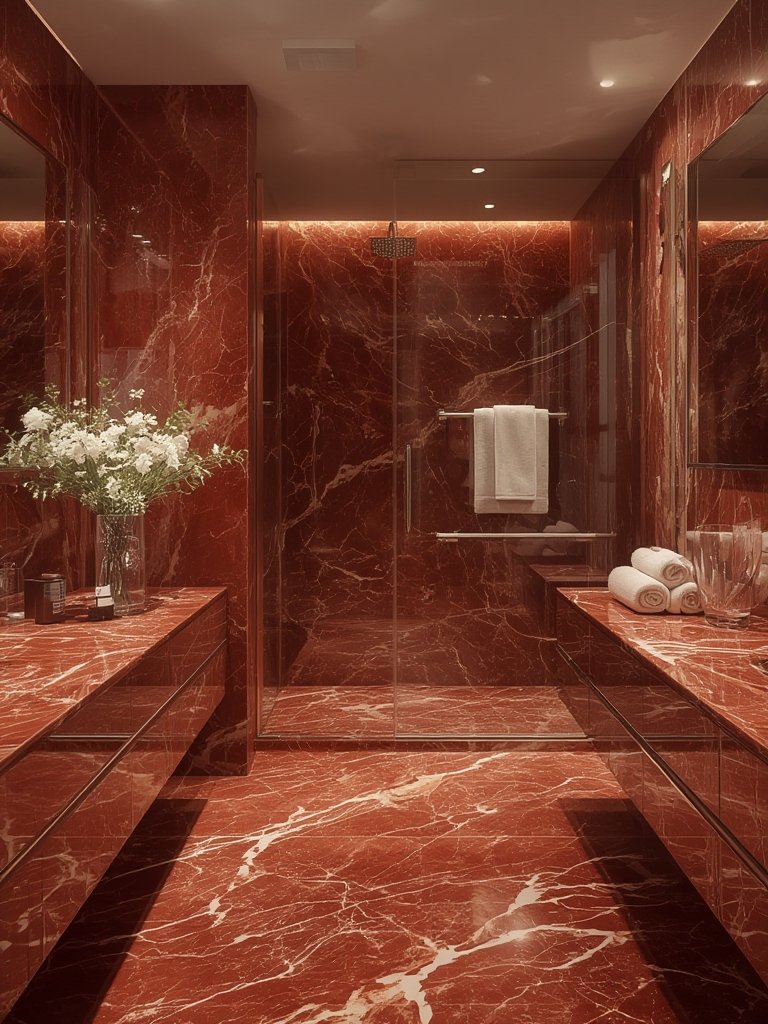 Red Marble Bathroom: 7 Amazing Ways to Transform Your Space — Proven Guide 4 Red Marble Bathroom - Illustration 3