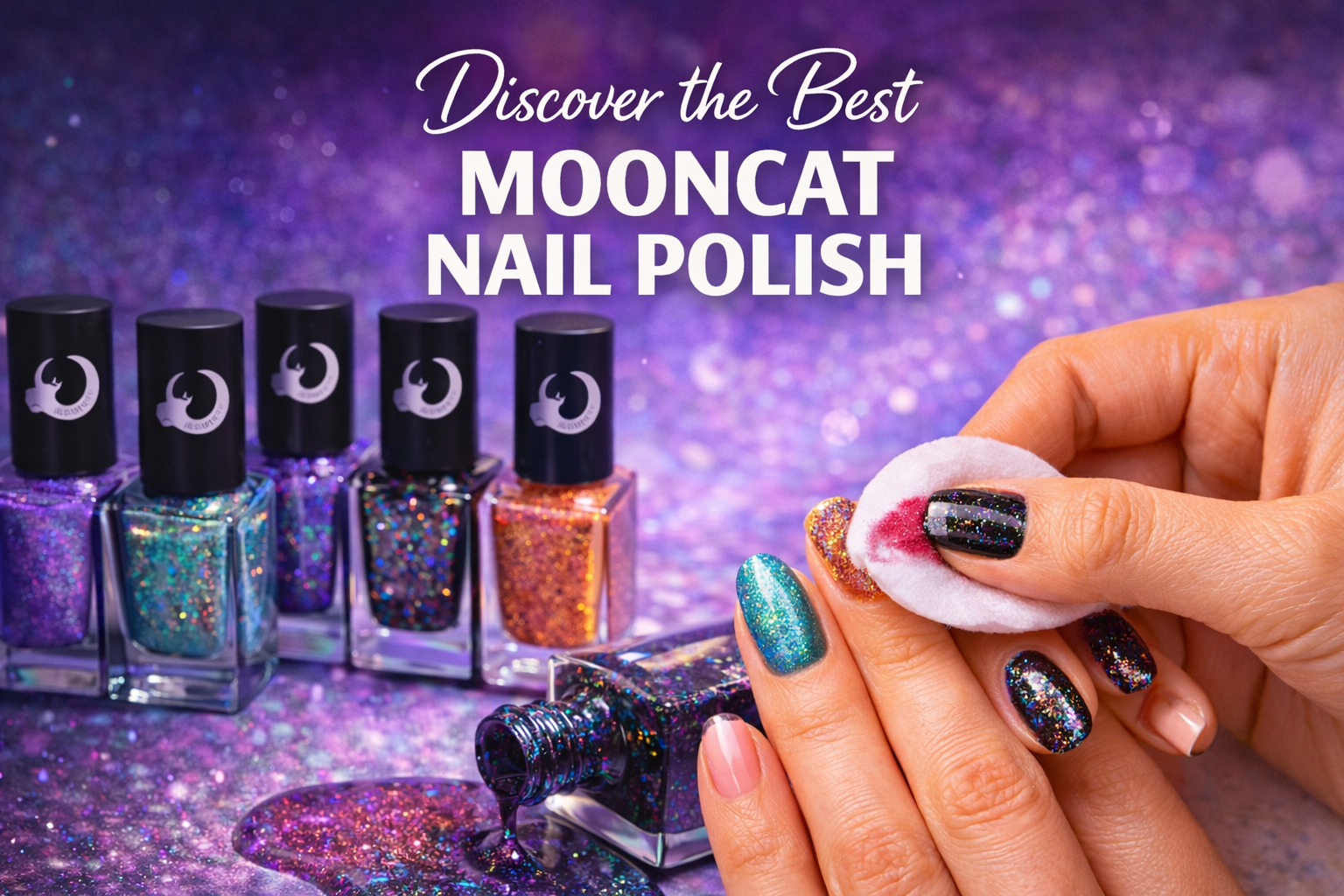Mooncat nail polish in cosmic glow Focus Desk Pro